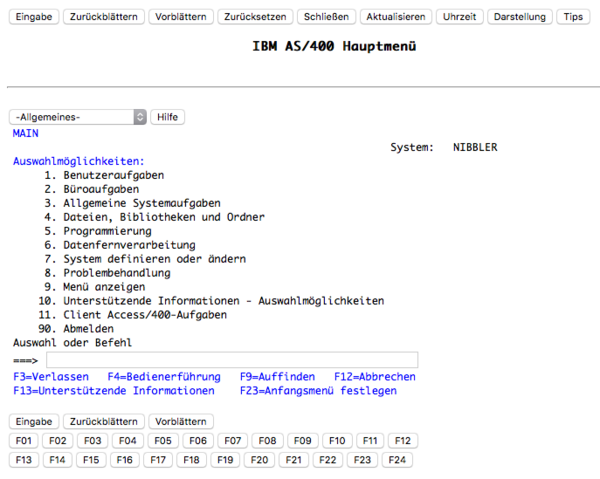 About Green Screens and mouse-clickable UIs - Try-AS/400
